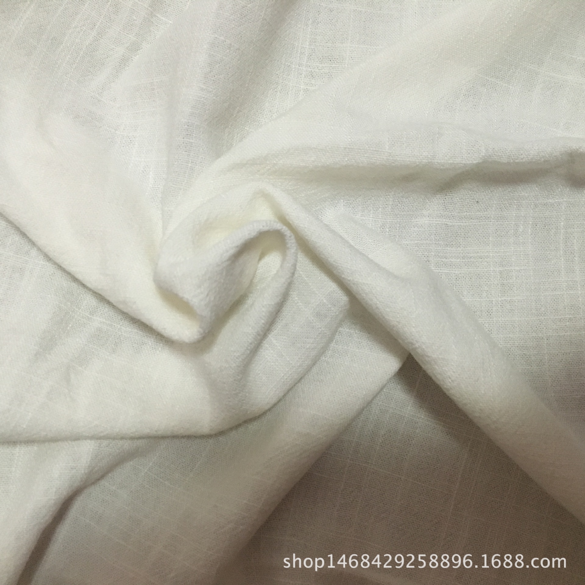 厂家直销 春夏麻布 5205#竹节亚麻粘洗水 手感柔软 优质服装面料