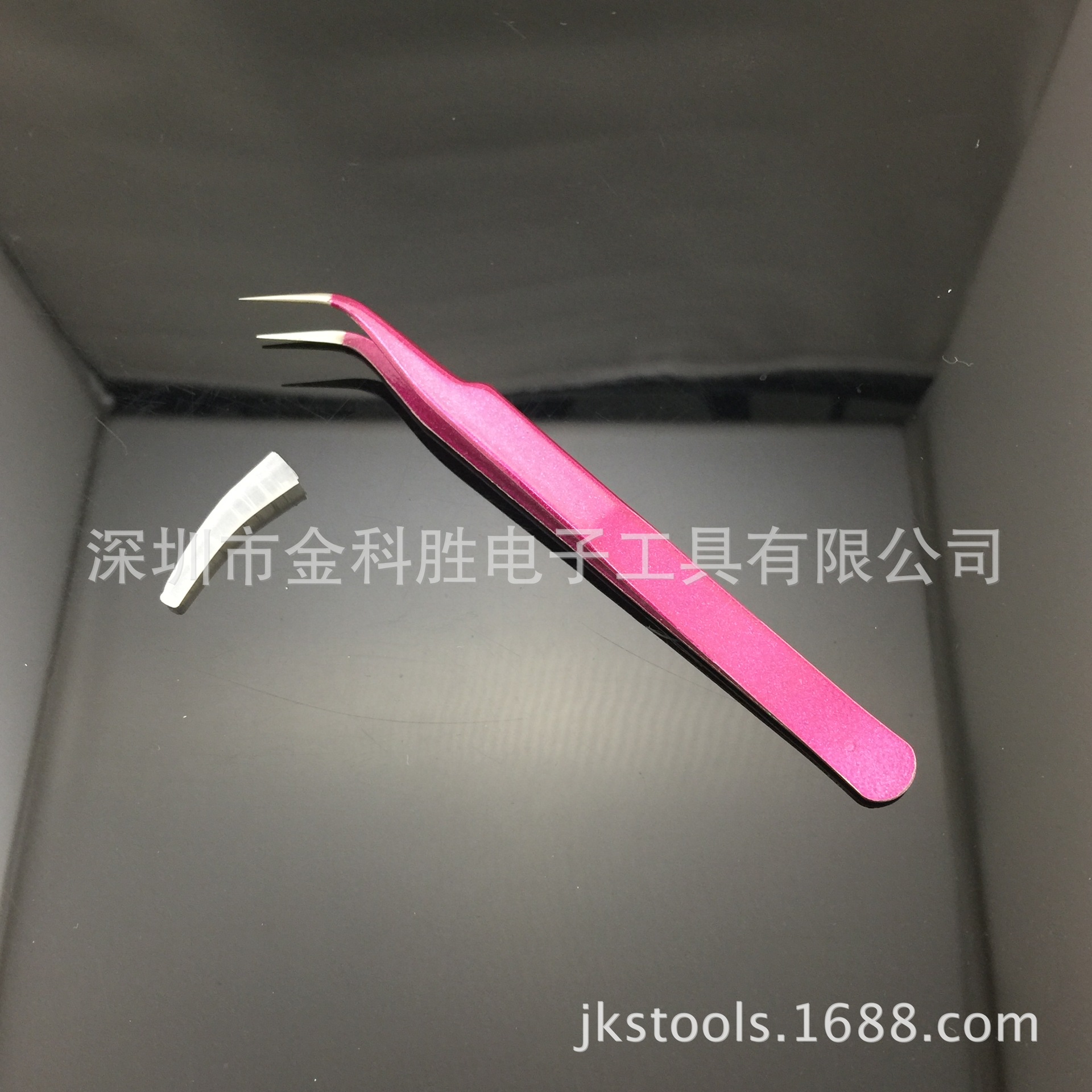 彩色不锈钢镊子15号紫色弯头鹰嘴高精密做工美甲睫毛防腐蚀镊子