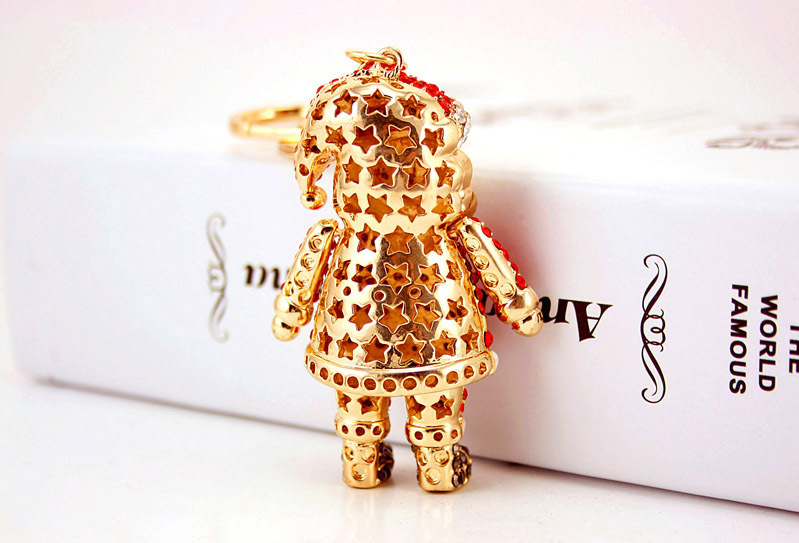 200g Weight Alloy, Metal Material Doll Pattern Unisex Gender Korean Diamond-studded  Christmas Metal Pendant Keychain 4