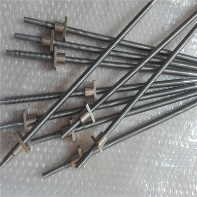 3d打印机梯形丝杆TR10*10 304不锈钢丝杠POM螺母按图定做加工|ms