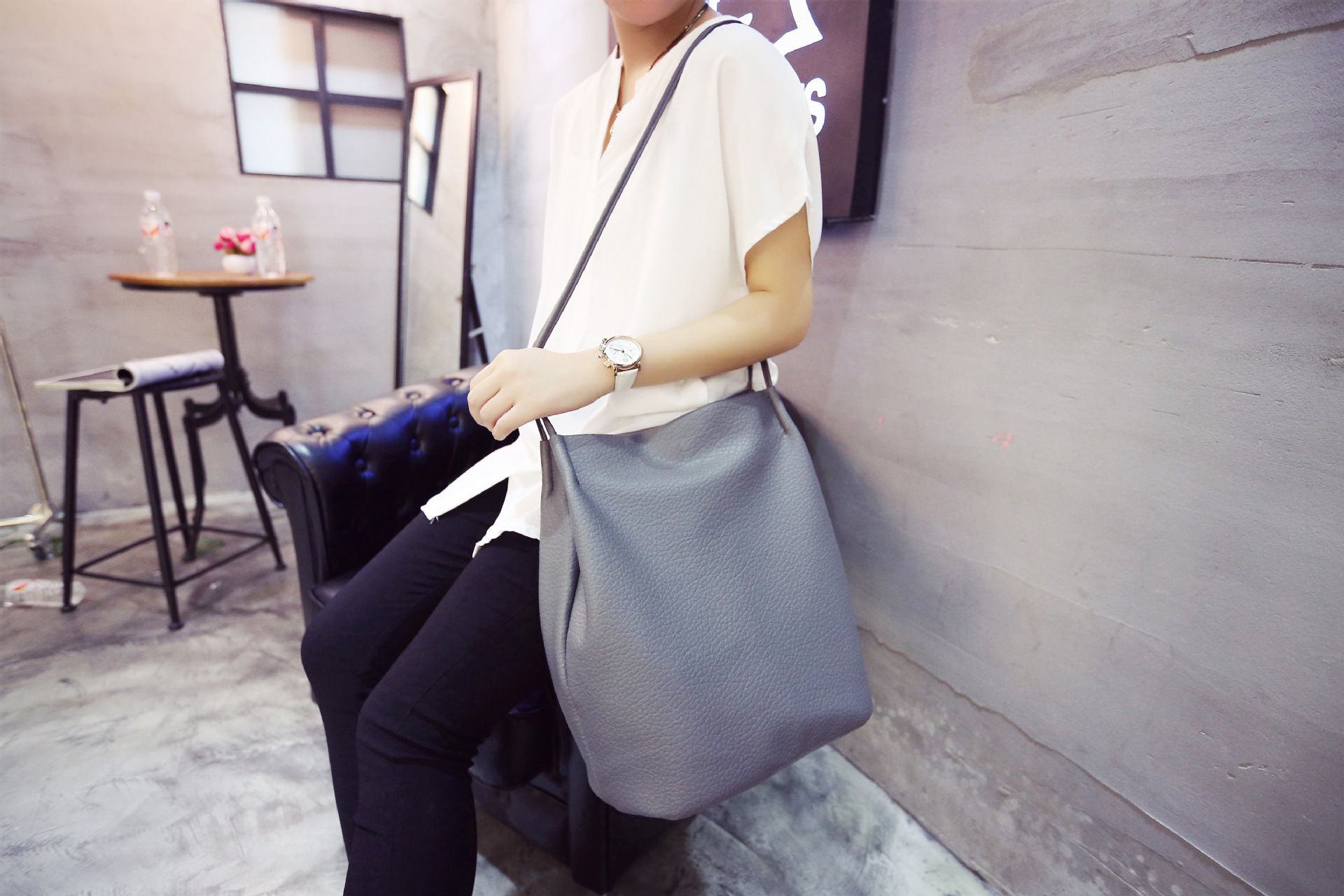 Сумка на одно плечо, ремешок для сумки, небольшая сумка, 2022, в корейском стиле, из натуральной кожи, простой и элегантный дизайн