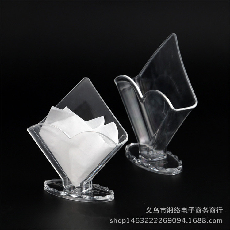 欧式酒店用品立式透明亚克力餐巾纸盒架 纸巾插 创意餐厅纸巾架|ru