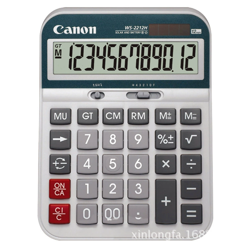 Оригинальный Canon WS-2212H, супердисплей, крупные клавиши, солнечный калькулятор