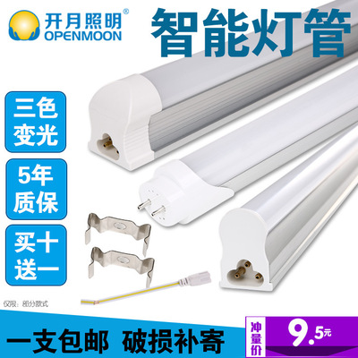 代发ledlt5t8体一化led双色变光日光灯管三色变光led日光灯节能灯|ms