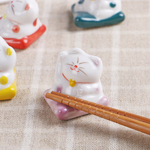 文创 ZAKKA日式多色猫咪筷架陶瓷彩绘摆件陶瓷工艺品礼品摆件