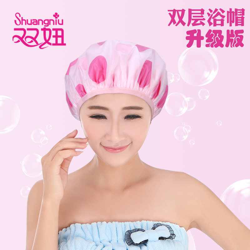 Manufactor Direct selling Triple Shower cap waterproof Superfine fibre water uptake Dry hair cap adult enlarge Shower cap Customized wholesale