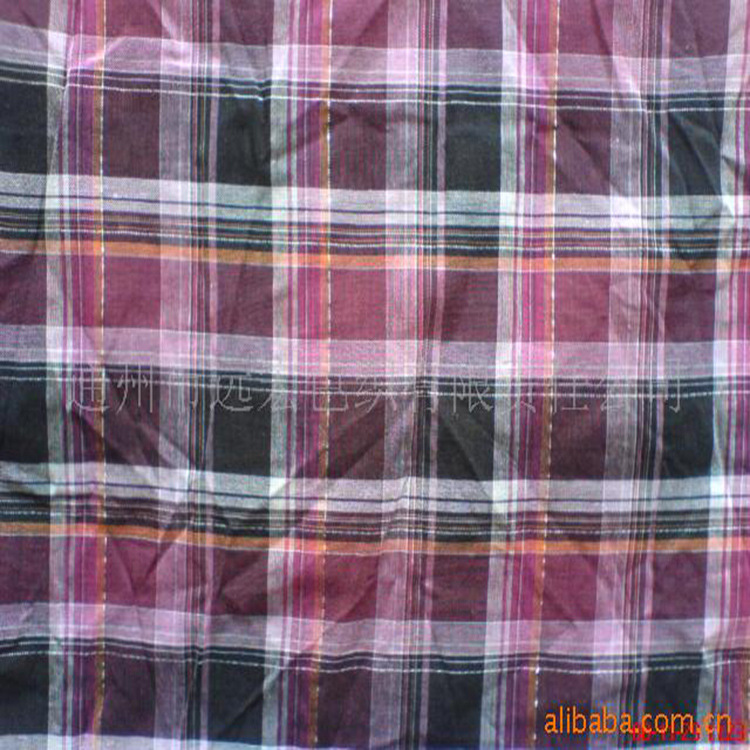 厂家全棉色织格布 衬衫格子布面料 全棉磨毛色织格布定做批发