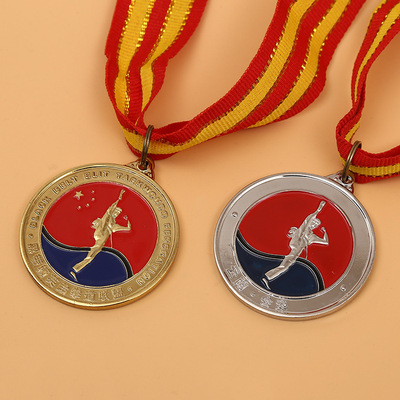 supply Direct selling Parity practical Yellow Gold match prize Gold-plated Gold medal Customized Words medal
