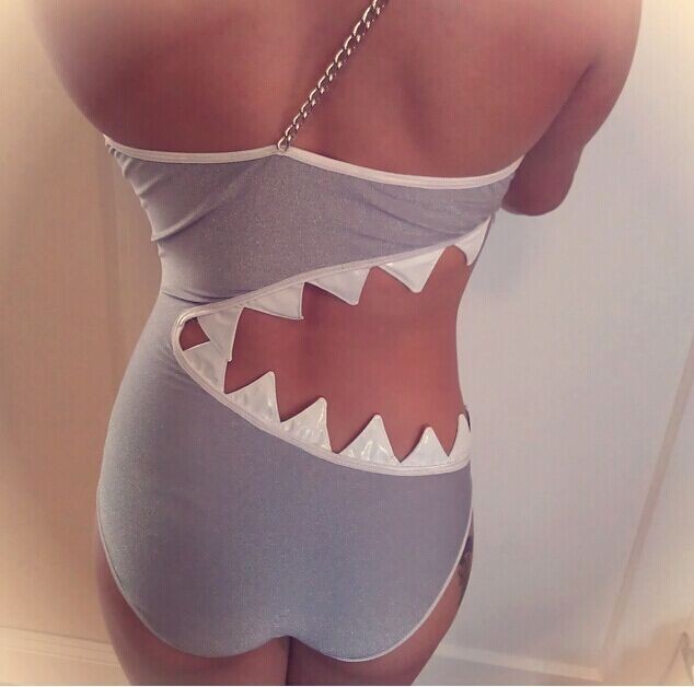 Shark Mouth One-Piece Swimsuit NSHL21418