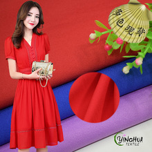 现货 弹力加厚阳光麻面料 女装裙子衬衫布 100D乱麻四面弹布料