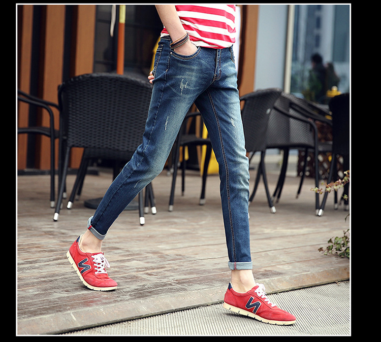 Jeans pour adolescent pieds Slim pour été - Ref 1468359 Image 13