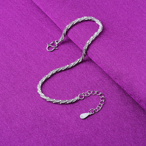 Retro popular women's silver anklets clothing silver jewelry gifts simple small linen rope bracelets hot selling manufacturers wholesale