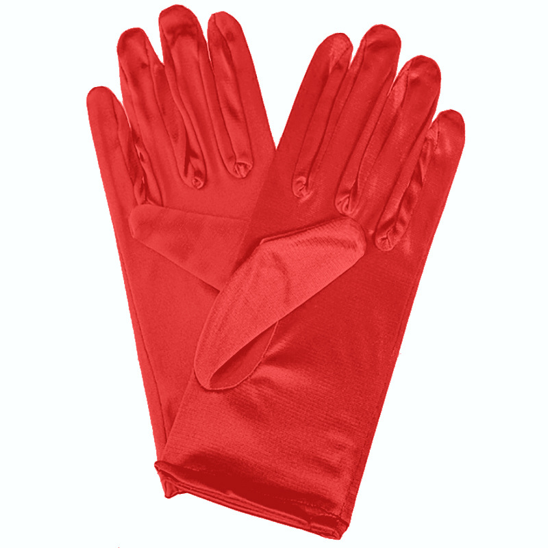 55g Weight Gloves Classification Satin Fabric Type 1 Pair Quantity Solid Color Pattern Women'S Gender Simple Style Style Women's Simple Style Solid Color Satin Gloves 1 Pair 9