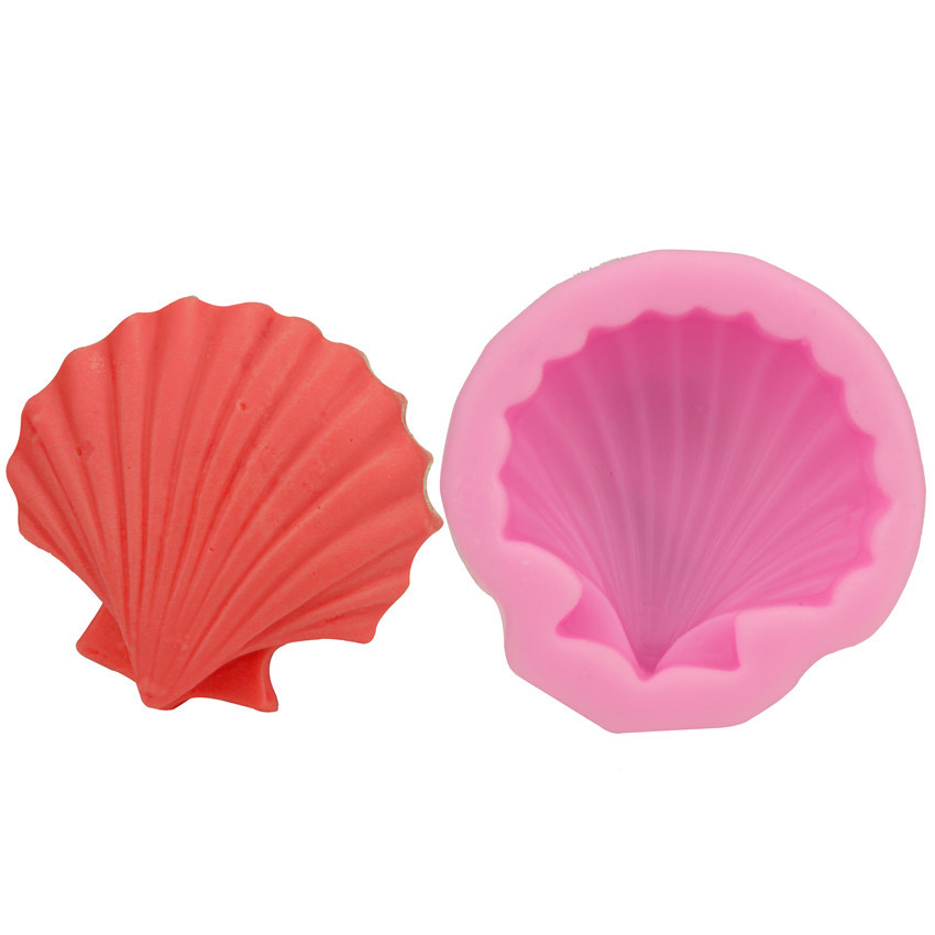 立体海贝贝壳3D蛋糕模具DIY硅胶翻糖烘焙工具 冰格肥皂模H2952蛋