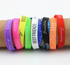 Silica gel bracelet, fashionable hair rope with letters, 12mm, wholesale