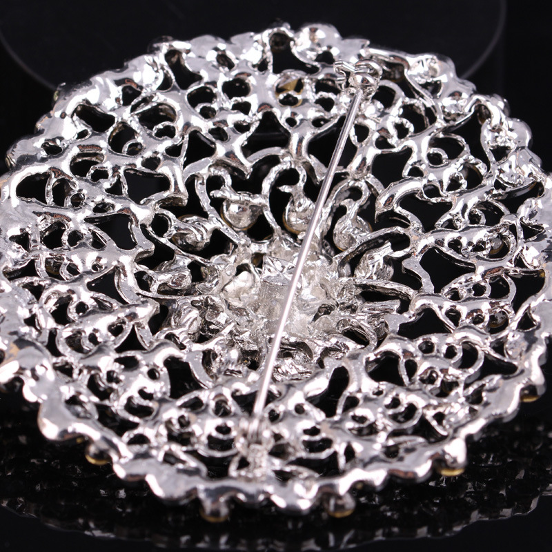 originale strass cristallo multicolore grande fiore spilla corsage accessori abbigliamento donna matrimonio_voghion.com
