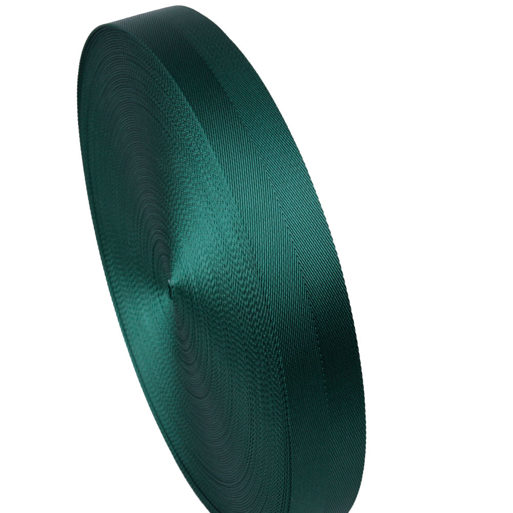 广州现货 出售 1寸 2.5cm 深绿色 单人字纹 尼龙 锦纶织带