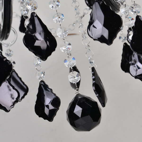 Black cristal coffee ceiling lamp