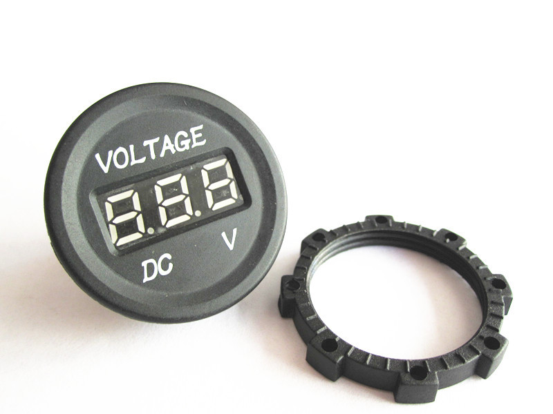 迈宇改装汽车电压表  汽车数字显示仪表 防水数显电压表 数显表