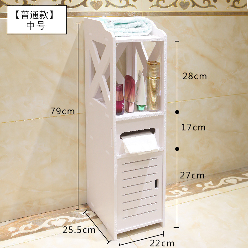 Baño creativo Rack de almacenamiento baño esquina piso Punch-libre multi-capa inodoro almacenamiento