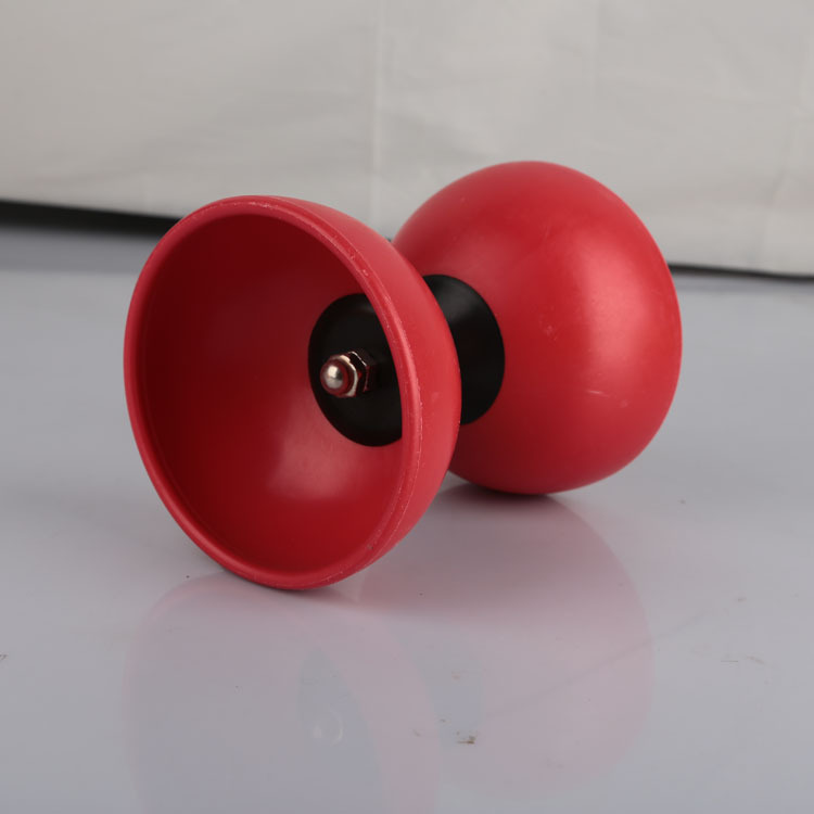 Principiante adecuado para eje fijo Diabolo novato duradero resistente a la caída Diabolo multi-color Rattle cuenco de cuero Diabolo