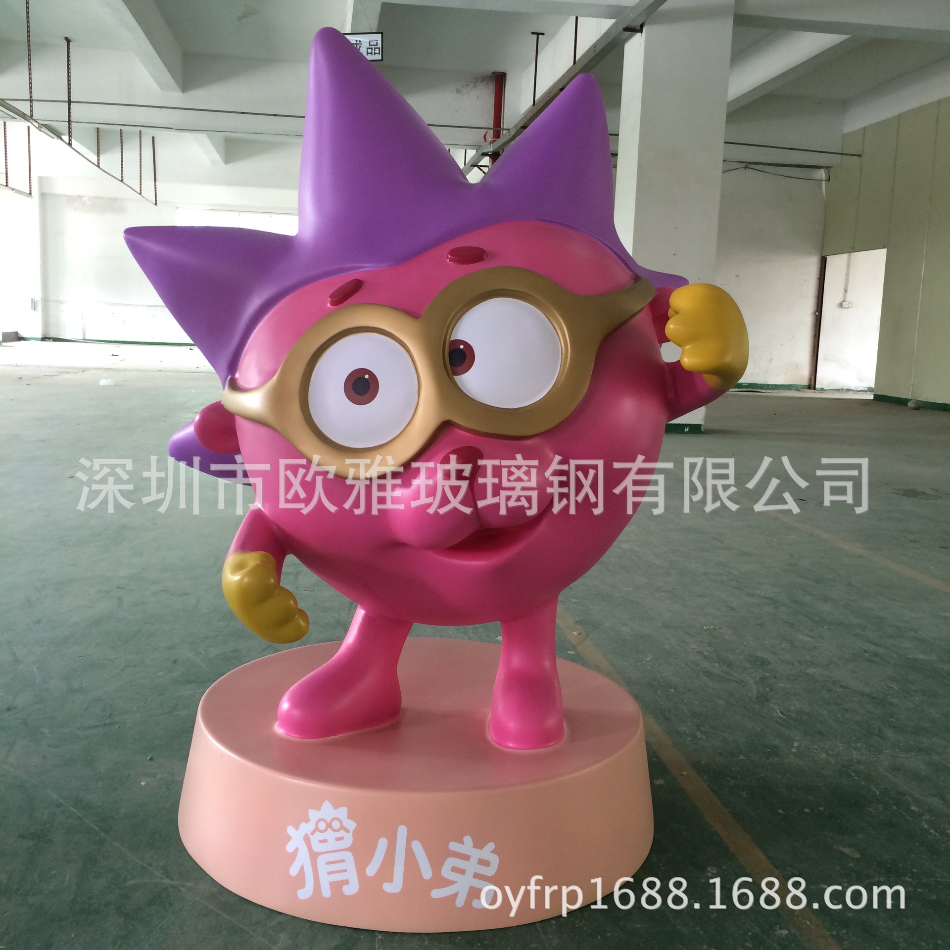 供应玻璃钢卡通公仔摆件 猬小弟玻璃钢卡通授权制做及安装