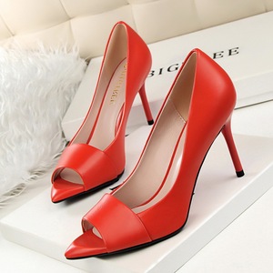 2609-1 the European and American fashion contracted wind model big star shoes high heel with shallow pointed mouth fish 