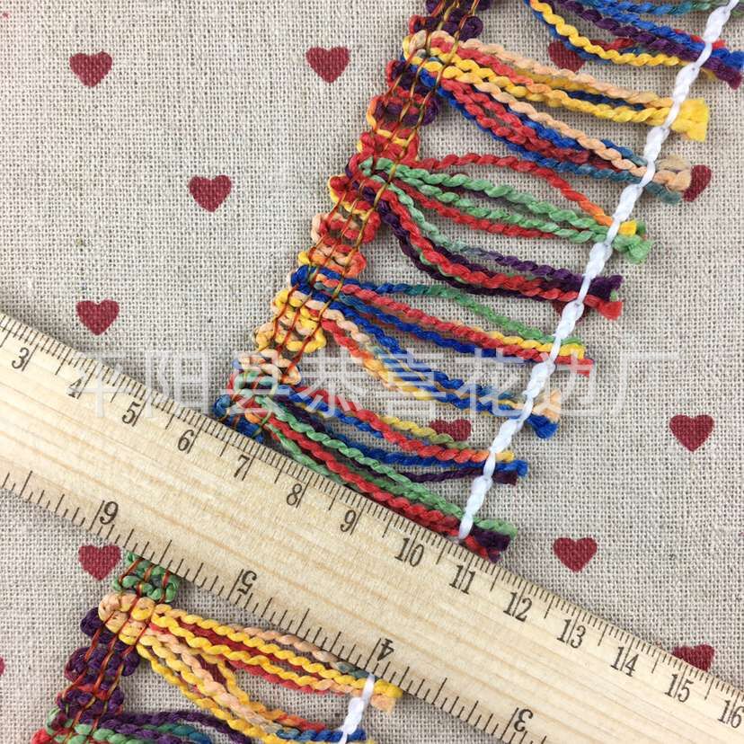 波纹纱七彩流苏