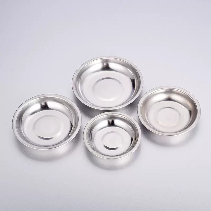 厂家直供圆盘碟子 饭菜盘子 不锈钢菜碟 批发一元两元