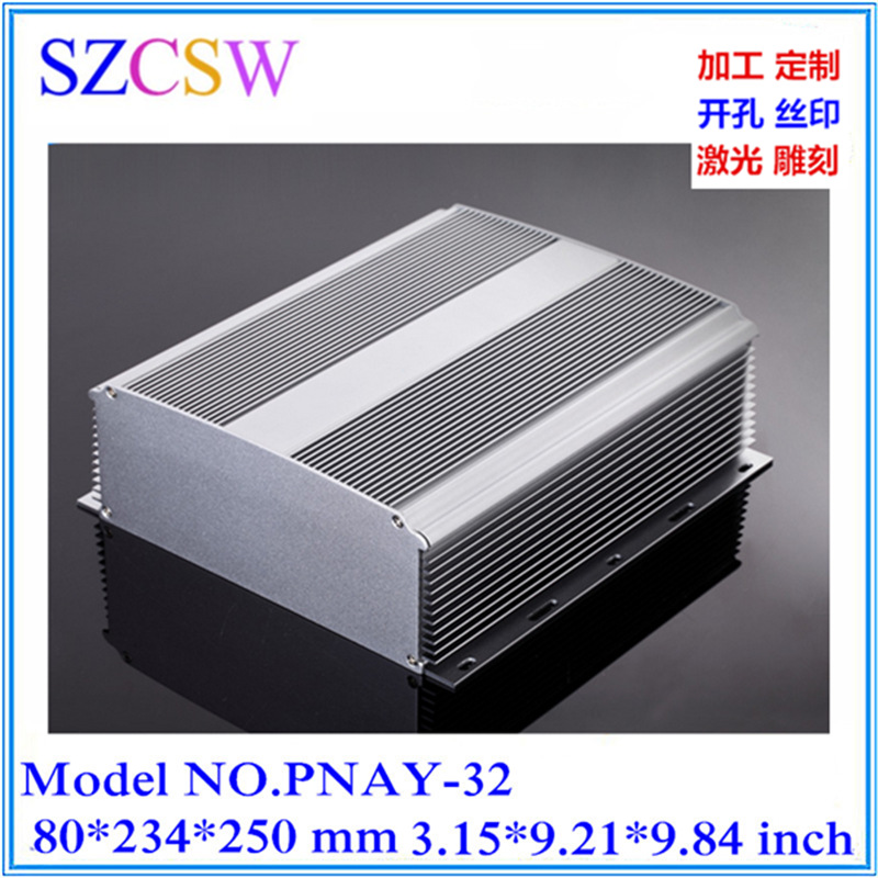 定制 通信铝机箱外壳、DIY电子产品铝外壳 分体式铝盒机箱80x234