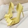 Korean fashion elegant and sweet bow high heeled shoes