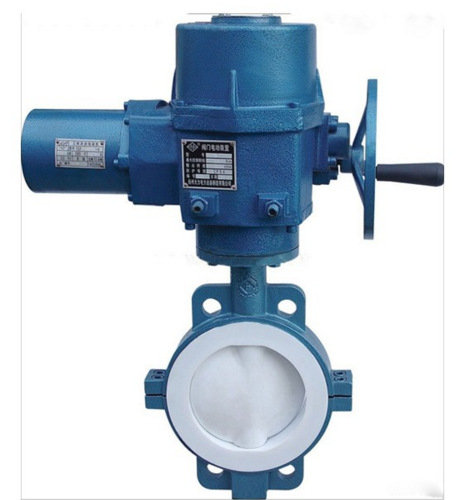 D971F电动四氟蝶阀 2