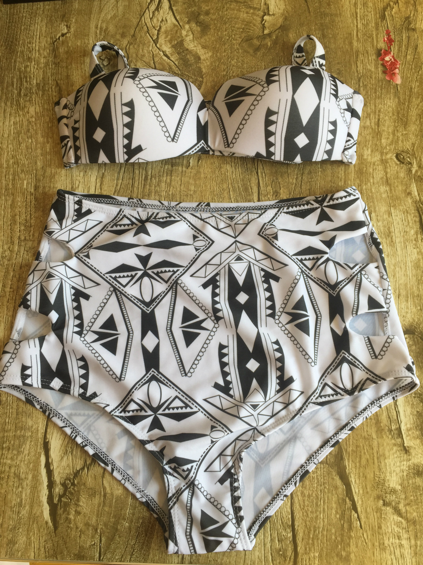 Polyester FashionBikini(Geometry-S)Swimwear NHHL2080-Geometry-S