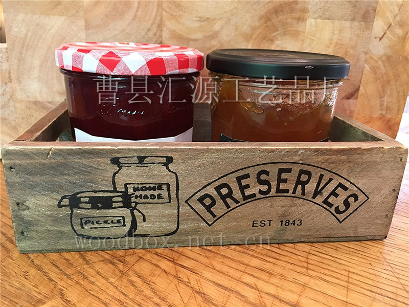 12  定做出口带把手无盖托盘木盘式木盒  复古做旧乡村美国