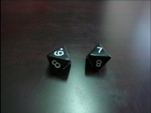 8-sided acrylic black Dungeons and Dragons Magic prop dice (AD & D) table game indicator D8 dice