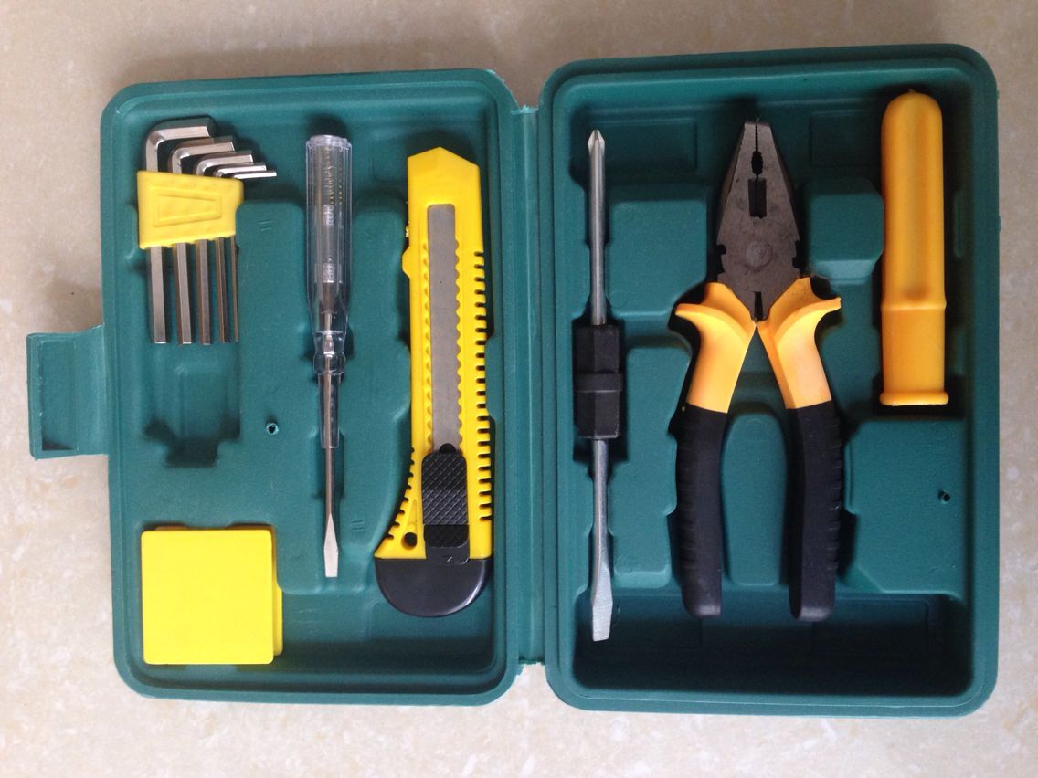 11件套维修工具包车用工具箱组合套双头二用螺丝刀款