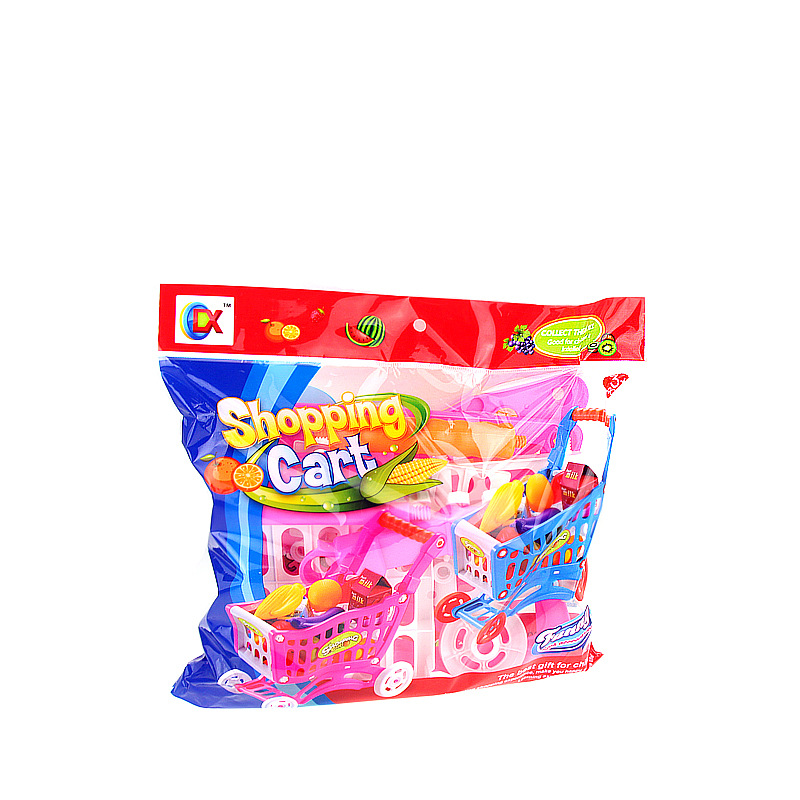 儿童购物车 儿童购物车手推车 过家家玩具 双层儿童仿真小购物车