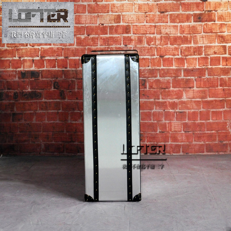 アルミ皮リベットロッカーLOFT工業風家具ホテルバーカフェ会食サイド個性収納キャビネット|undefined