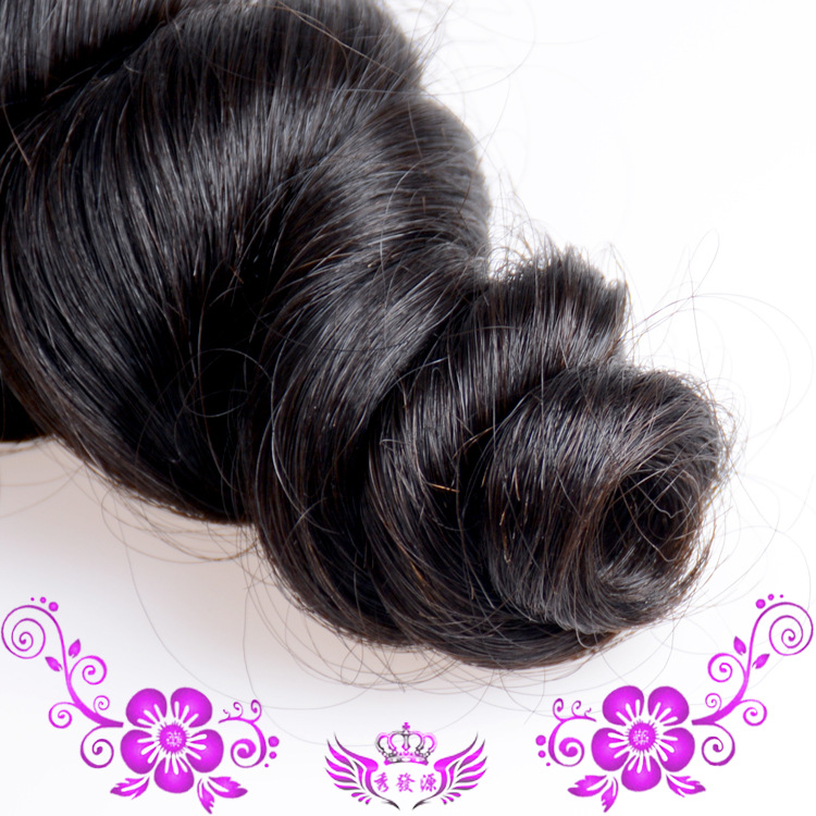 Xuchang wig curtain Indian real hair, loose wave real hair curtain, exported from Europe and America