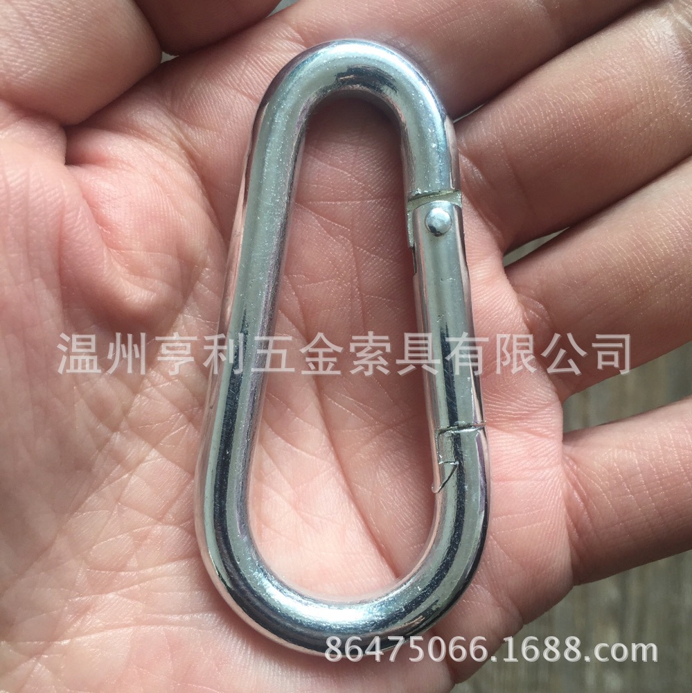 镀锌蛋形弹簧钩梨形弹簧钩保险扣安全扣DIN5299B