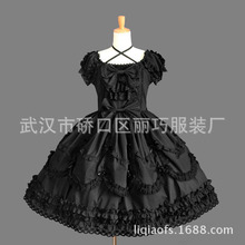 厂家供应 Lolita短袖连体蕾丝短裙 宫廷洋装 宴会礼服定制