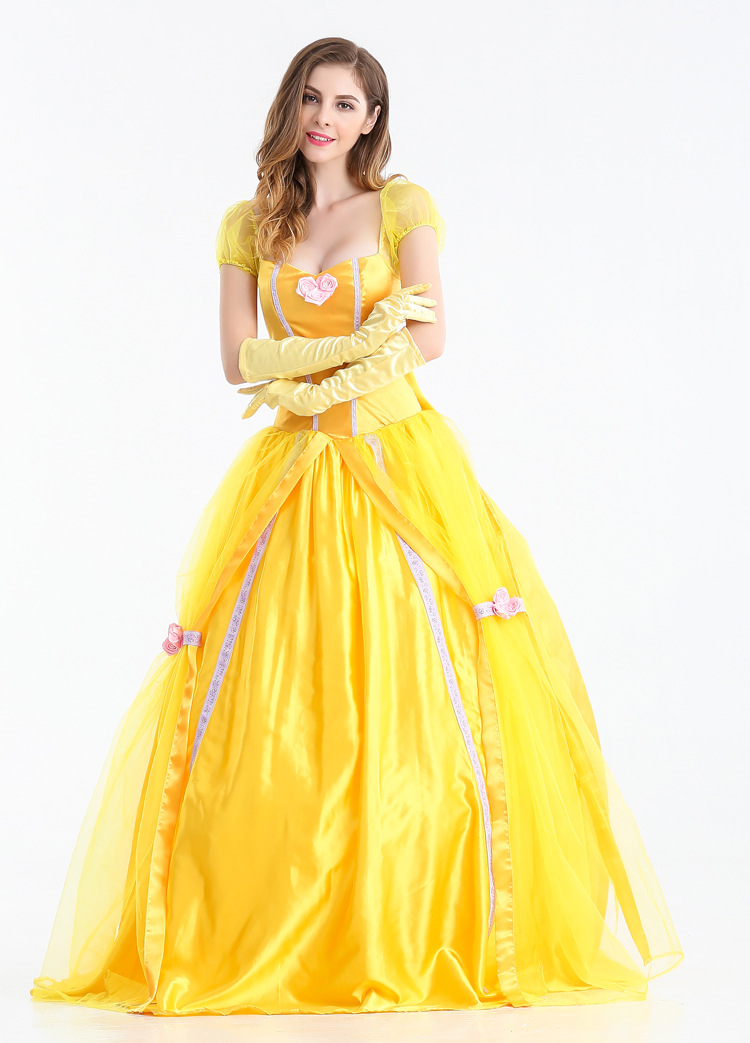 Beauty And The Beast Princess Belle Costume Dress Halloween
