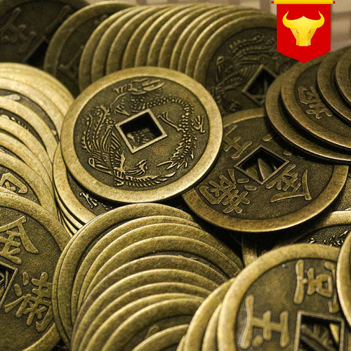 Antique Coin Copper Alloy Large Copper Coin Gold and Jade Fill the Hall Bagua Peace and Good Fortune Accessory