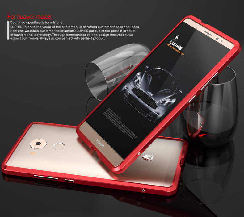Luphie Blade Sword Slim Light Aluminum Bumper Metal Shell Case for Huawei Mate 8