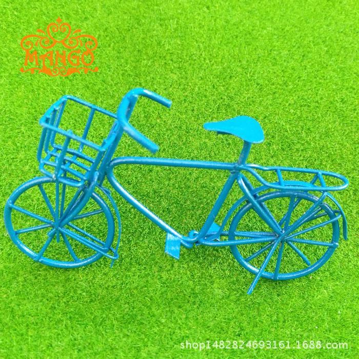 Educativos para padres e hijos juguetes de bricolaje 1:12 casa de muñecas mini muebles accesorios metal negro bicicleta
