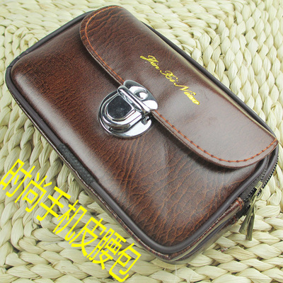 Leather phone pocket PU Leatherwear Belt pack Middle-aged and elderly people Dedicated mobile phone Suitcases mobile phone General Packet Mobile phone bag