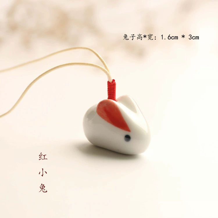 Pendant handmade, cute diverse rabbit, hand painting