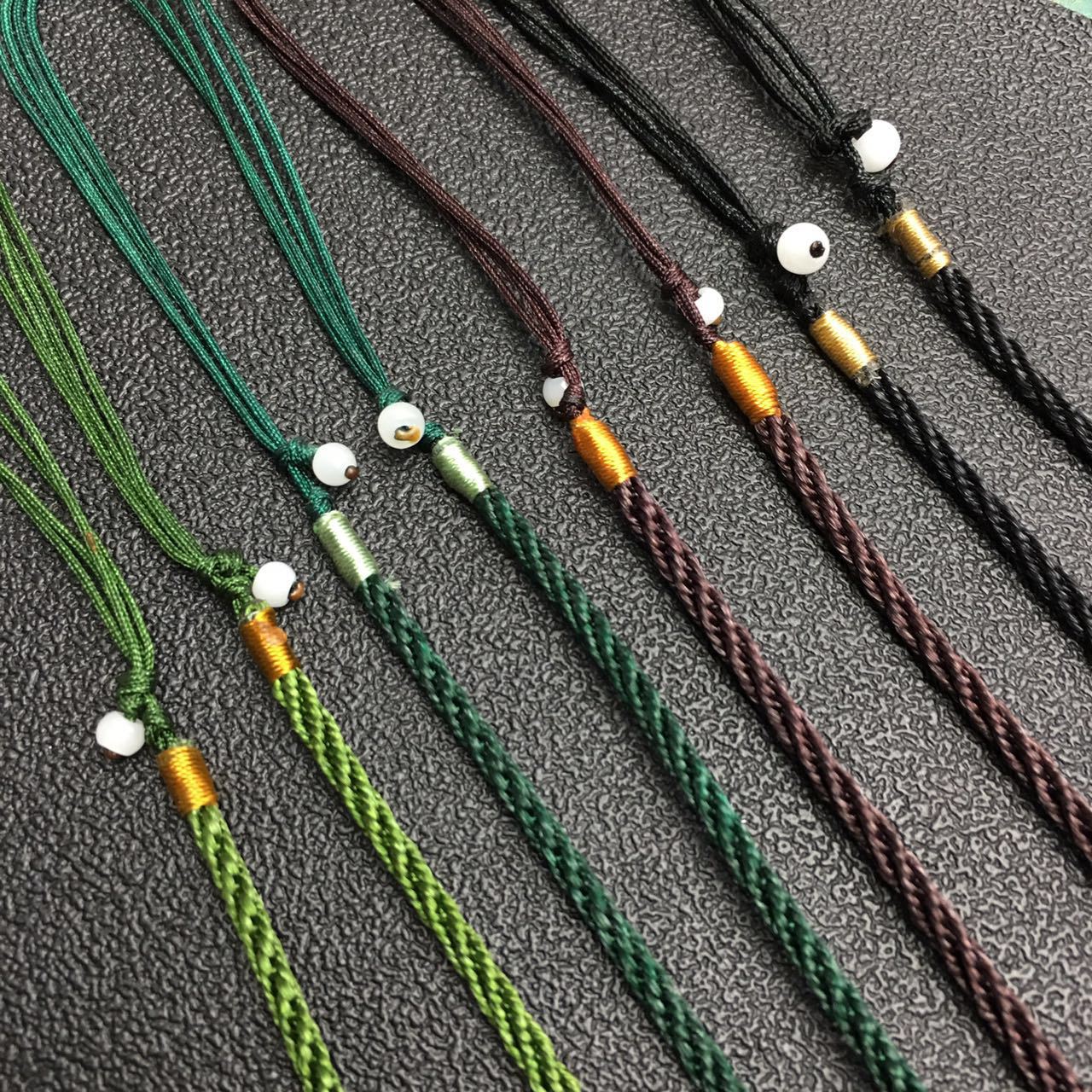 2021 Newly Jade Jadeite Rope Hand Knitting Necklace Silk Thread Ropes