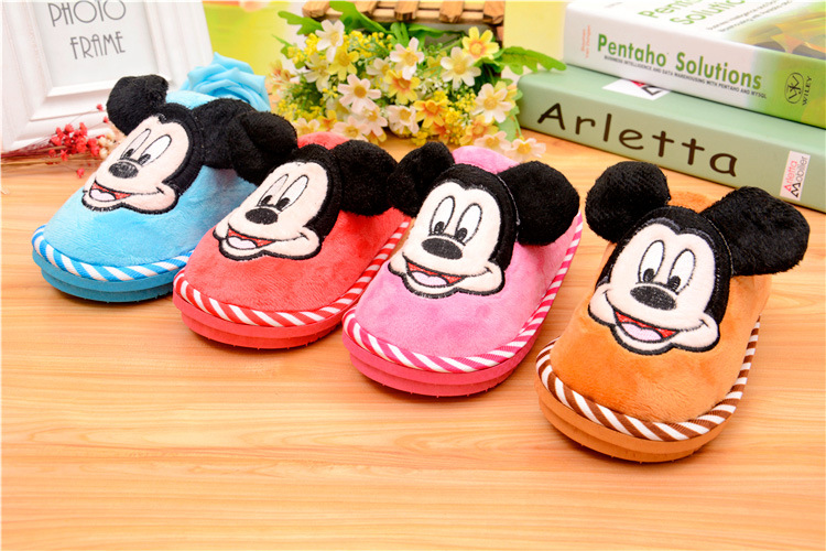 Pantoufles enfants en suède pour hiver - semelle coton - Ref 1017437 Image 24