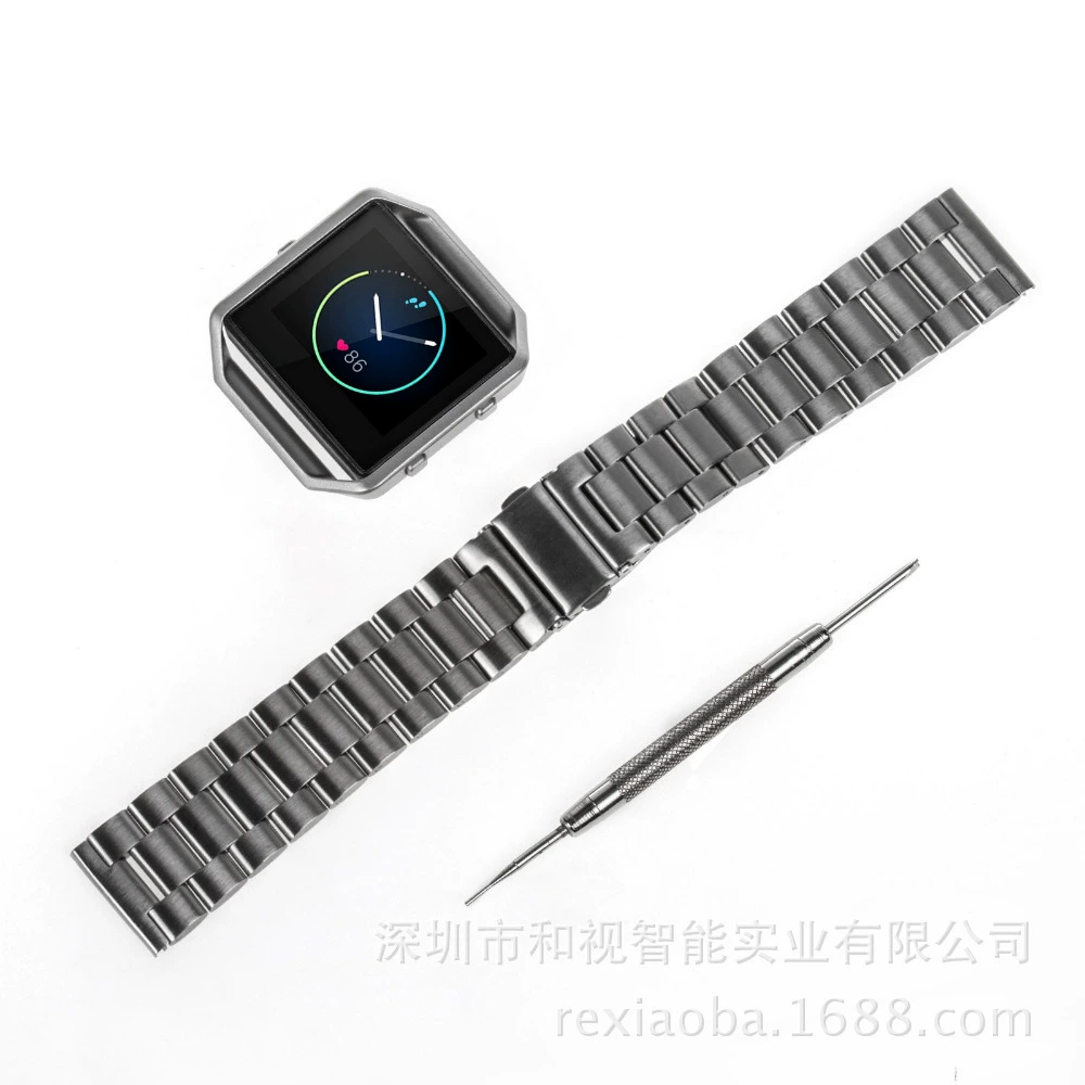 Подходит для стального ремня Fitbit Blaze из нержавеющей стали, три стальных ремня Fitbit Blaze